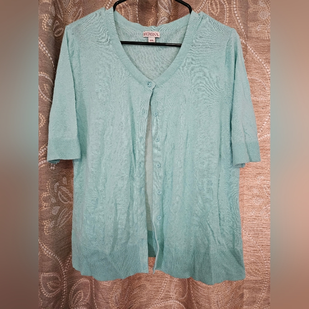 Light Blue Button Down Cardigan